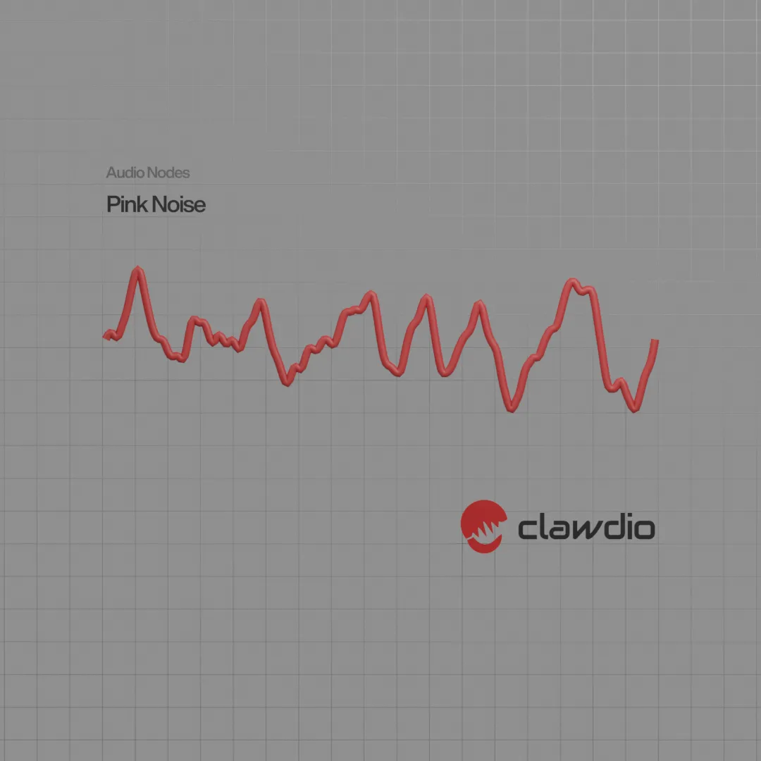 A 3D render of the pink noise audio signal.