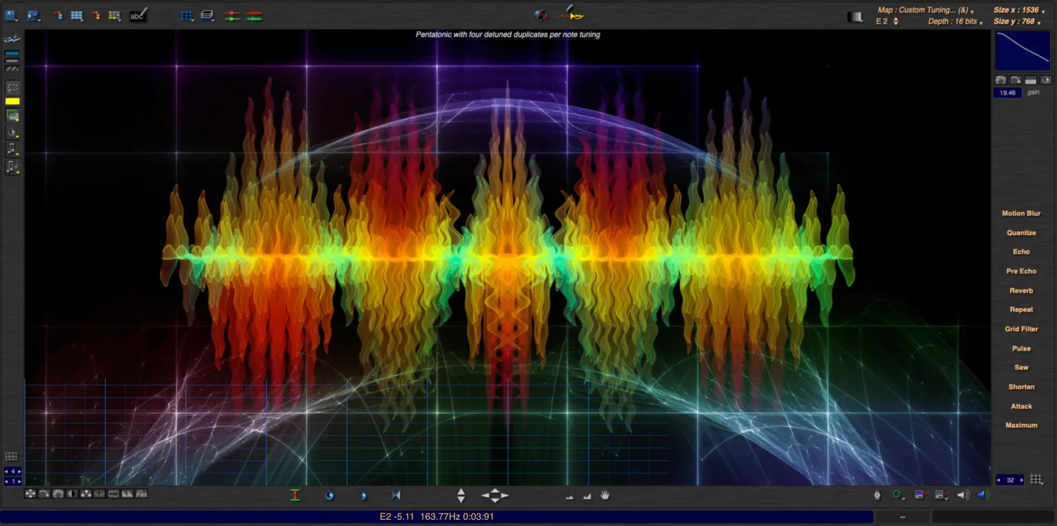 A preview of the “Image Synth” mode in Metasynth from their website.