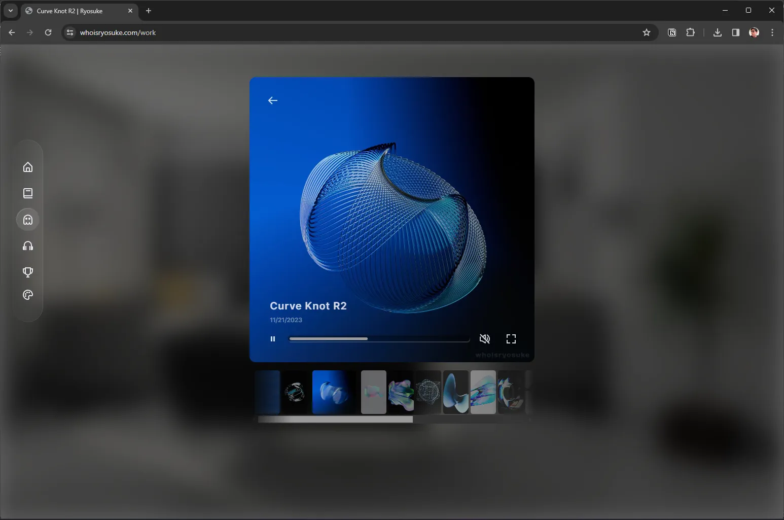 The single view portfolio page design