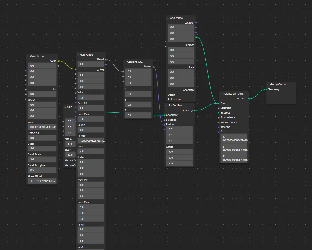 A web based geometry node graph. 