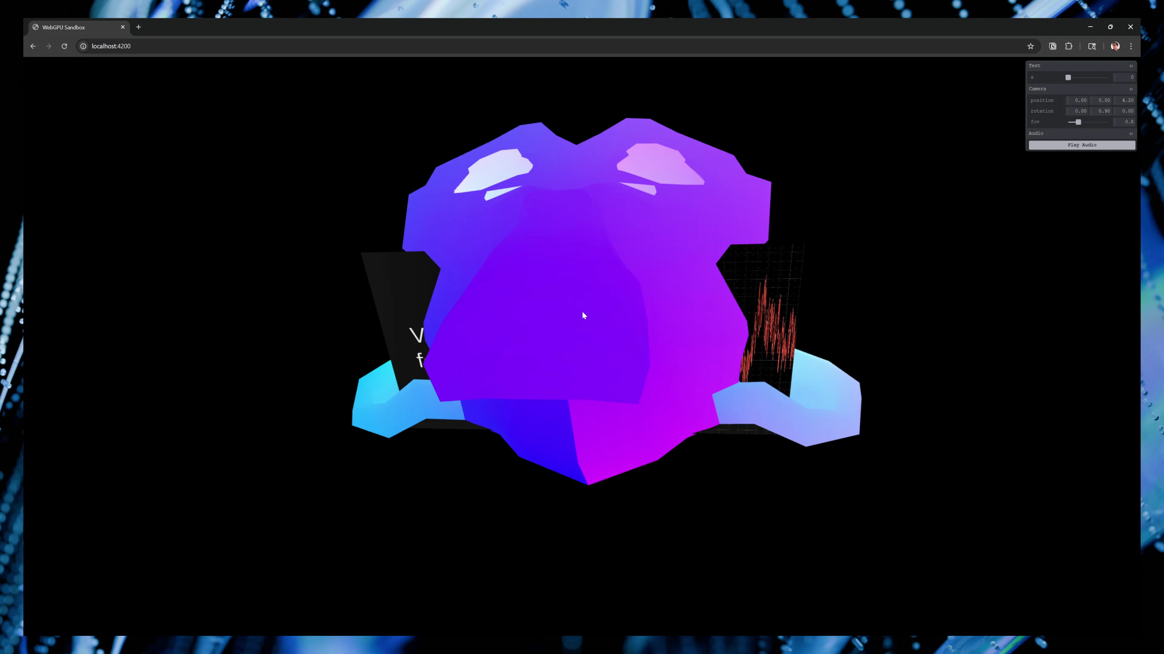 An example of two different meshes rendering with different material uniforms.