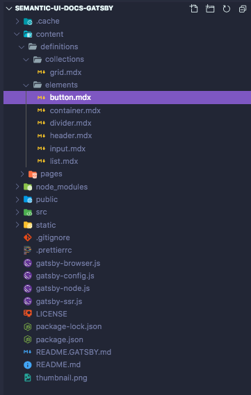 The refactored folder structure to encourage modularity