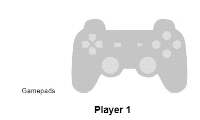 A GIF of a Dualshock 2 gamepad in grey with buttons lighting up in blue when pressed