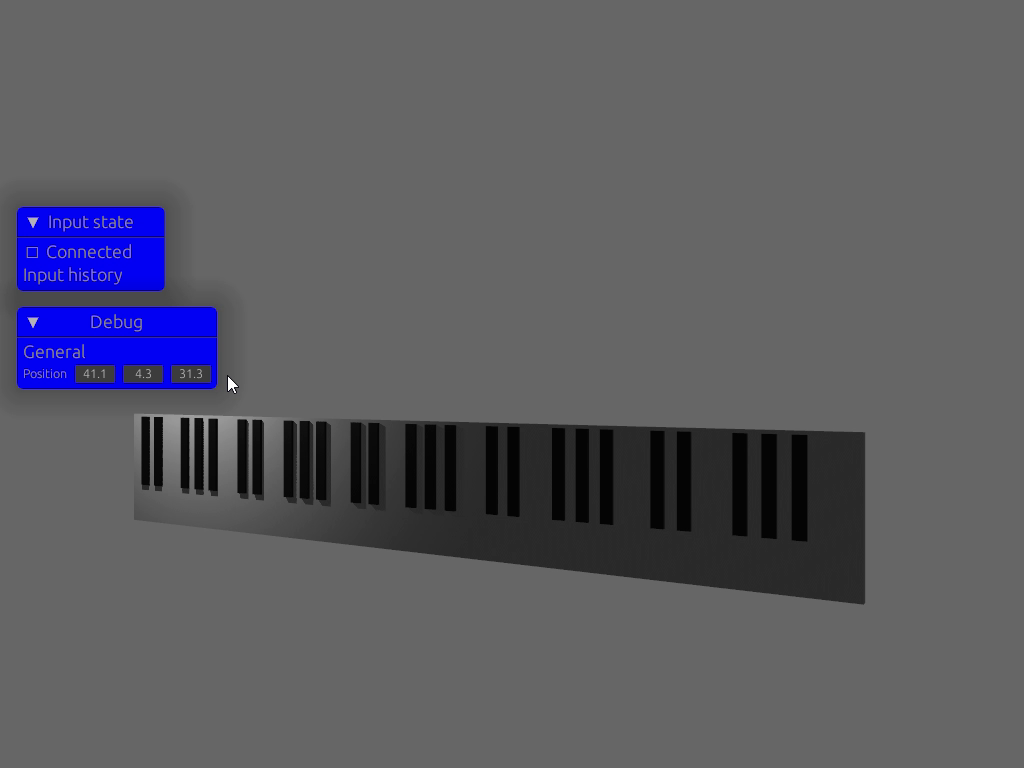 A native Rust app rendering a 3D 61 key piano