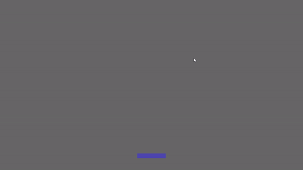 GIF of the player steadily firing spaced out projectiles (instead of 60 per second).