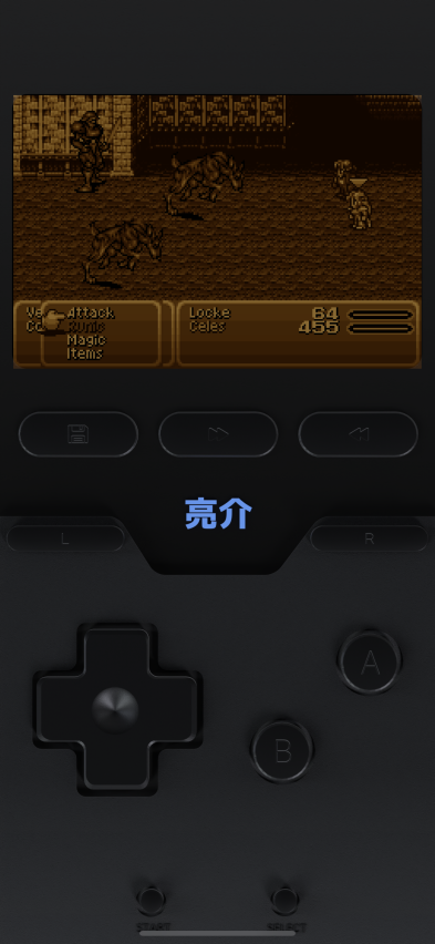 Example of the sepia filter applied to gamplay in Delta app. GBA game looks brown and yellowed.
