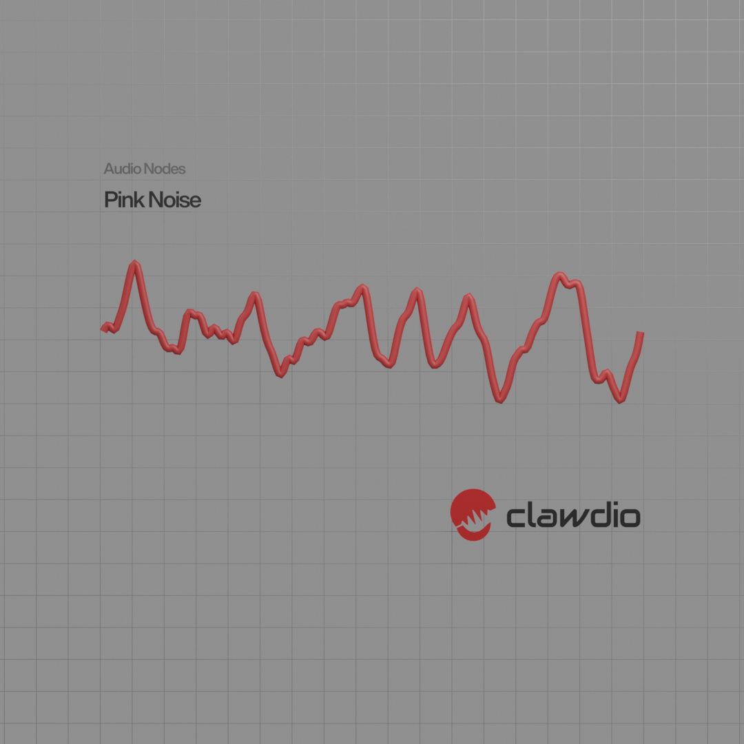 A 3D render of the pink noise audio signal.